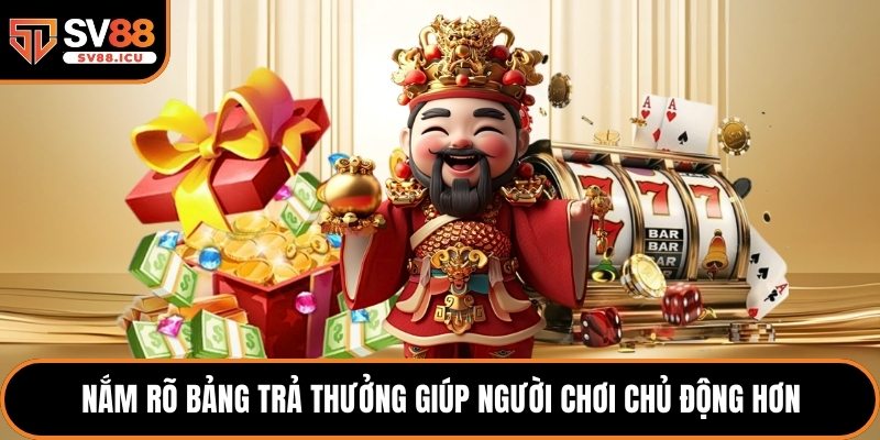 Nắm rõ bảng trả thưởng giúp người chơi chủ động hơn